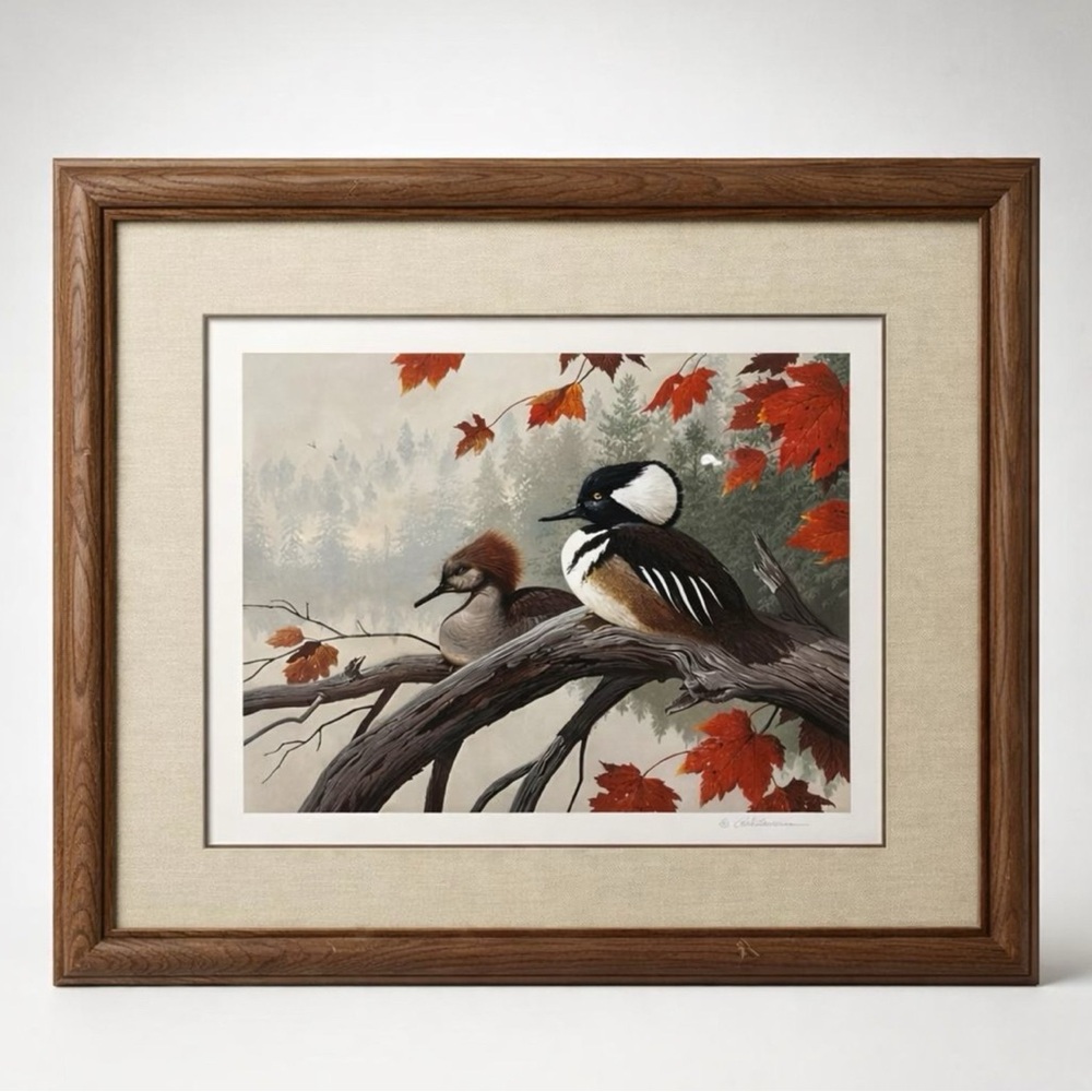 “Misty Morning" Signed and Numbered Lithograph by Rod Lawrence